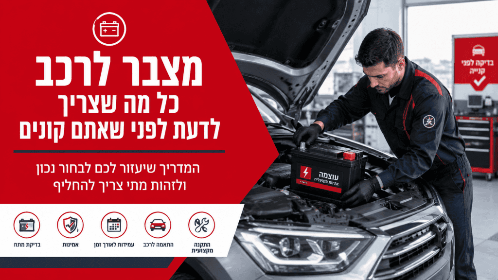מצבר לרכב - כל מה שצריך לדעת לפני שאתם קונים