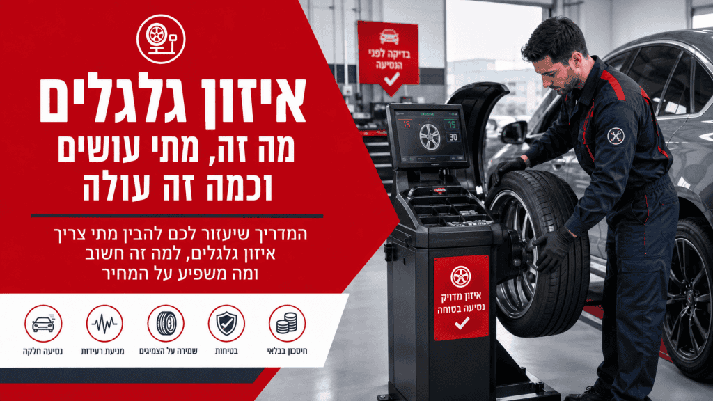 איזון גלגלים - מה זה, מתי עושים וכמה זה עולה